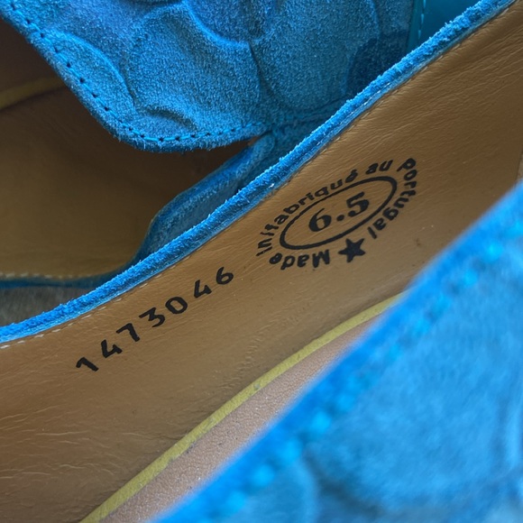 John Fluevog Shoes Attic Iris Patent Toe Pump in Blue Leather Women's Size 6-6.5 - Picture 10 of 16